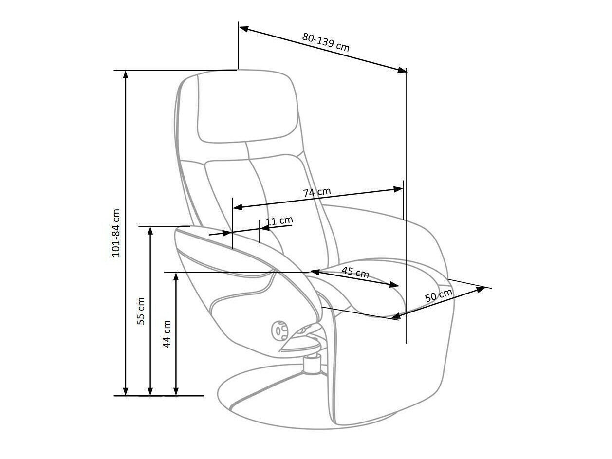 Fotelj s počivalnikom Houston 492 (Bež)