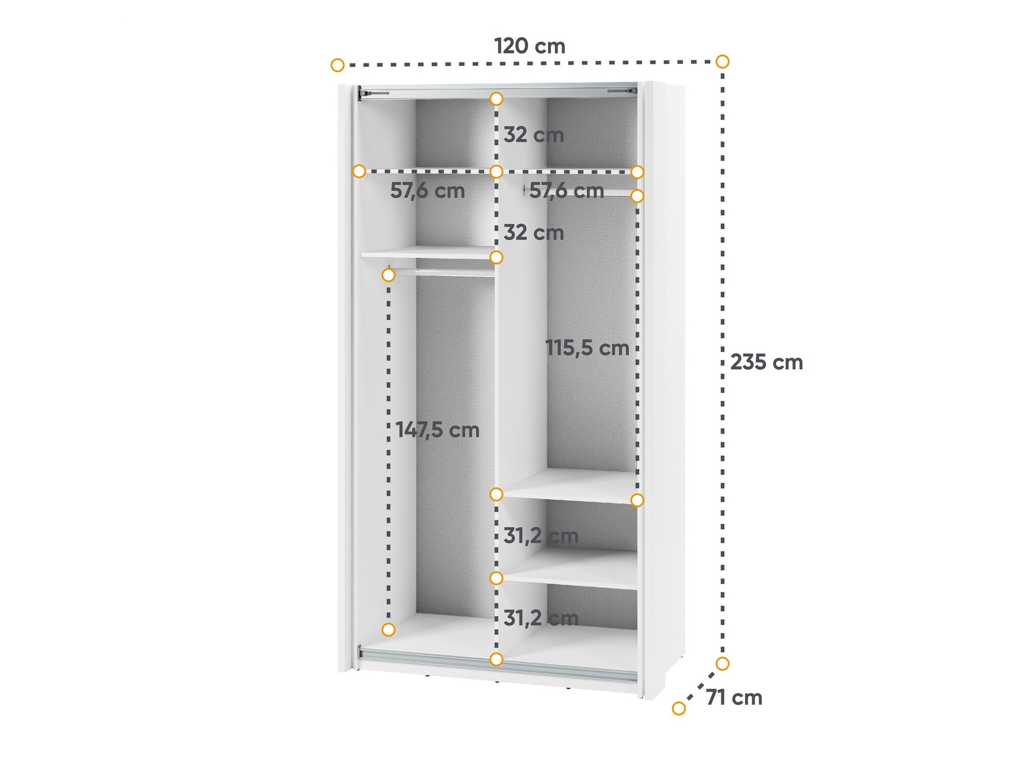 Garderobna omara Fresno 132
