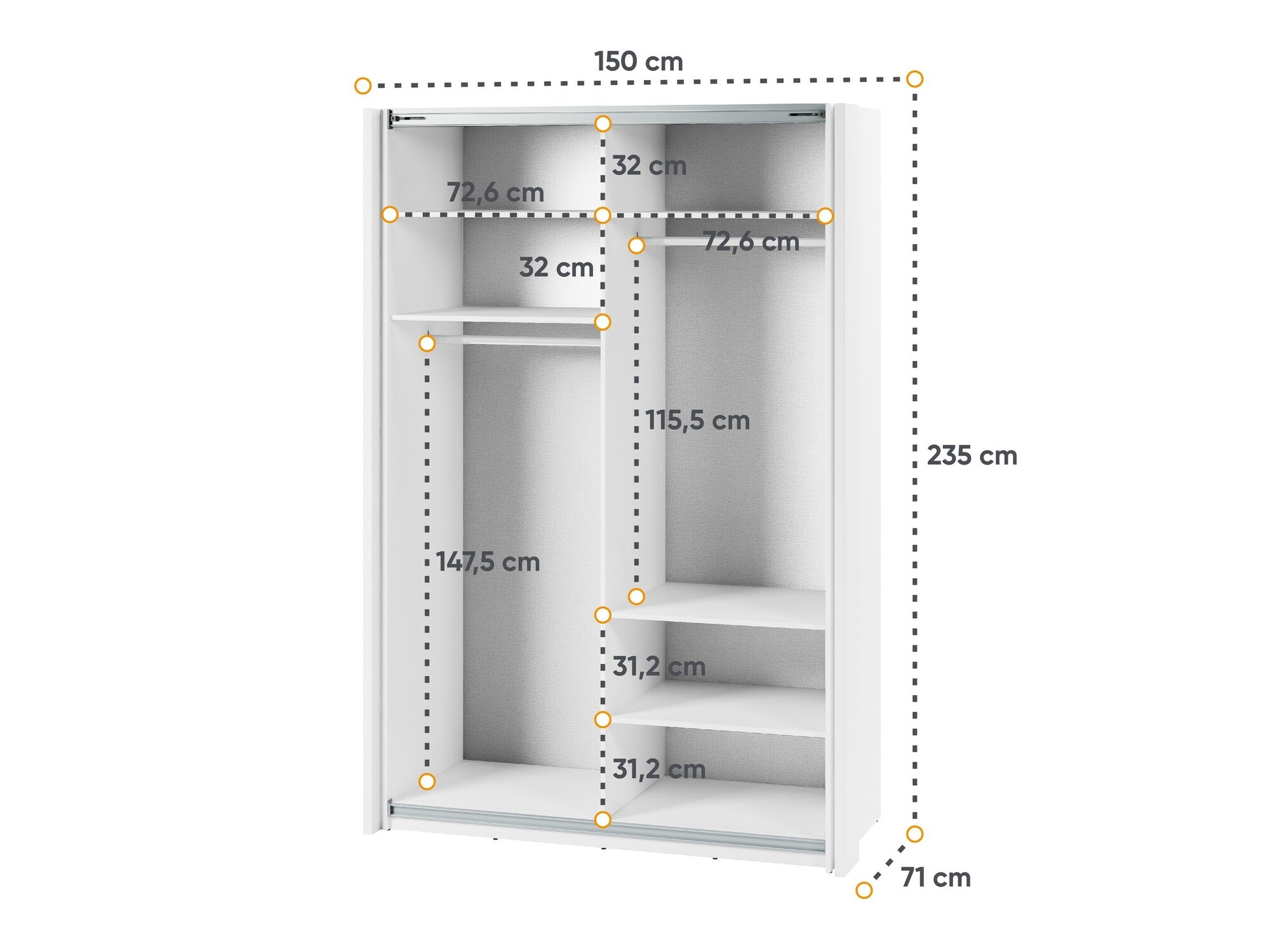 Garderobna omara Fresno 134