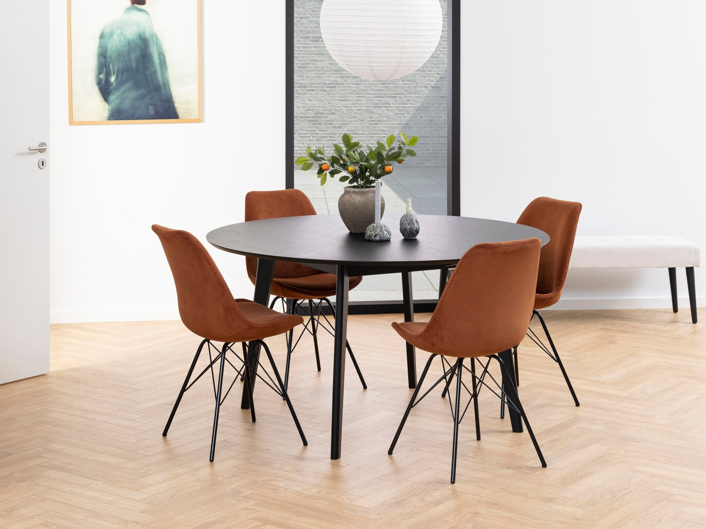 Jedilniški komplet Norsica 505 (Baker + Črna)