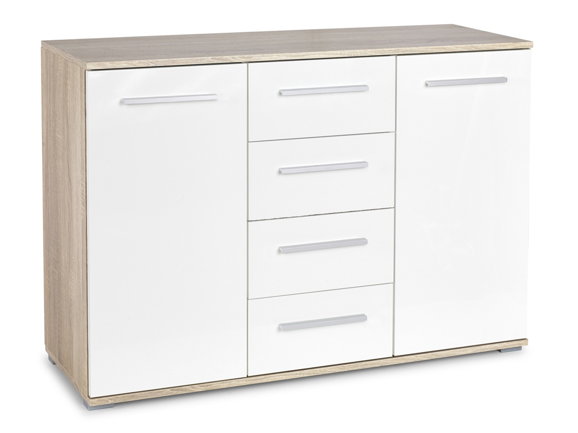 Komoda Cirveso 103 (Sonoma hrast + Sijaj bela)