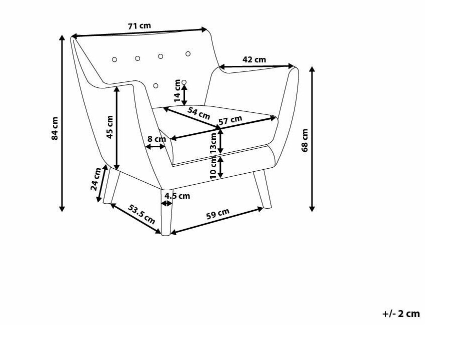 Fotelj Berwyn 1027 (Roza)