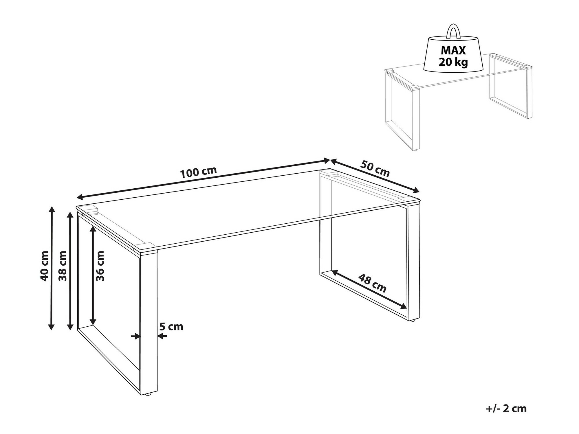 Klubska mizica Berwyn 1024 (Srebrna)