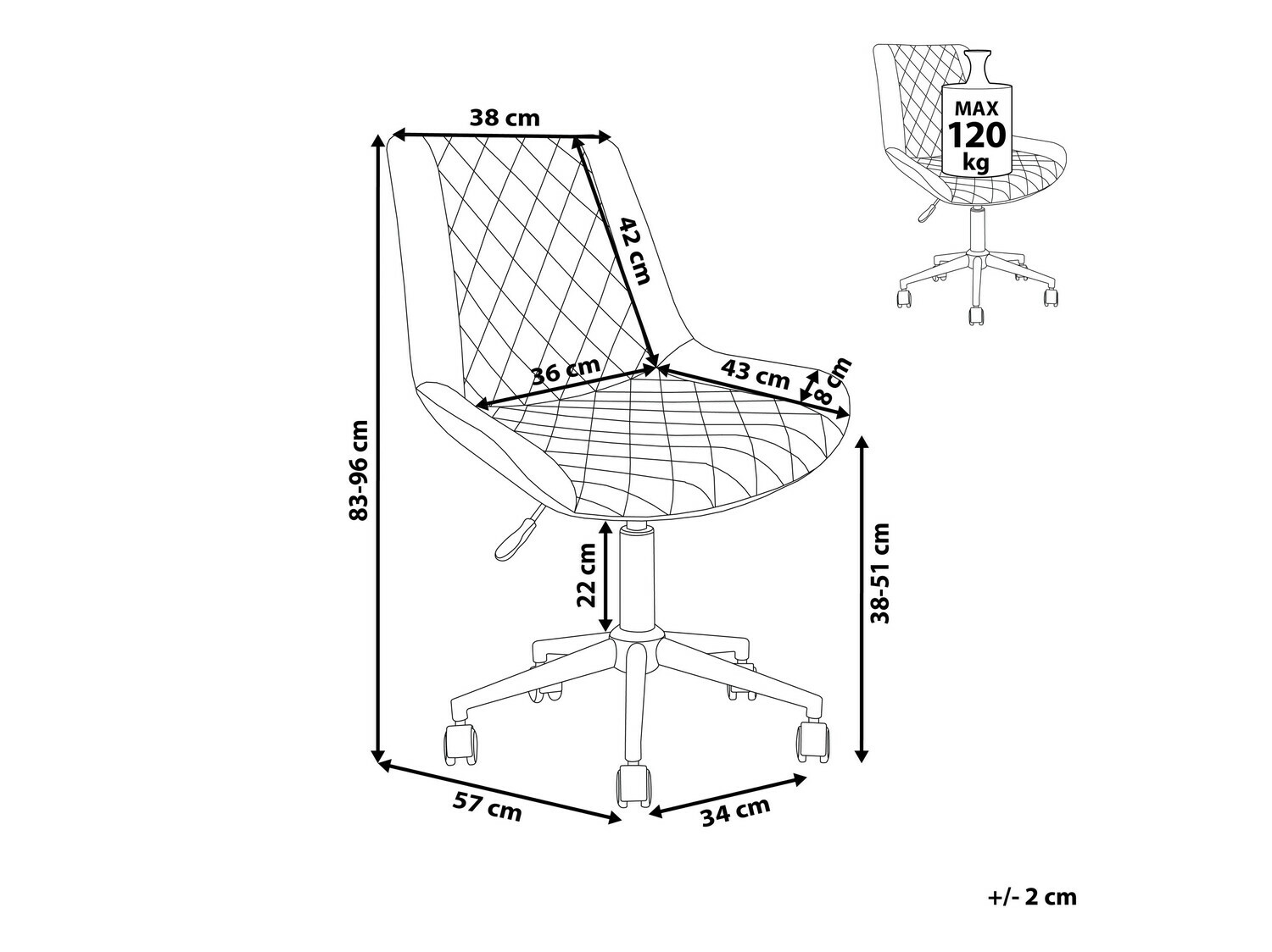 Pisarniški stol Berwyn 880 (Siva)