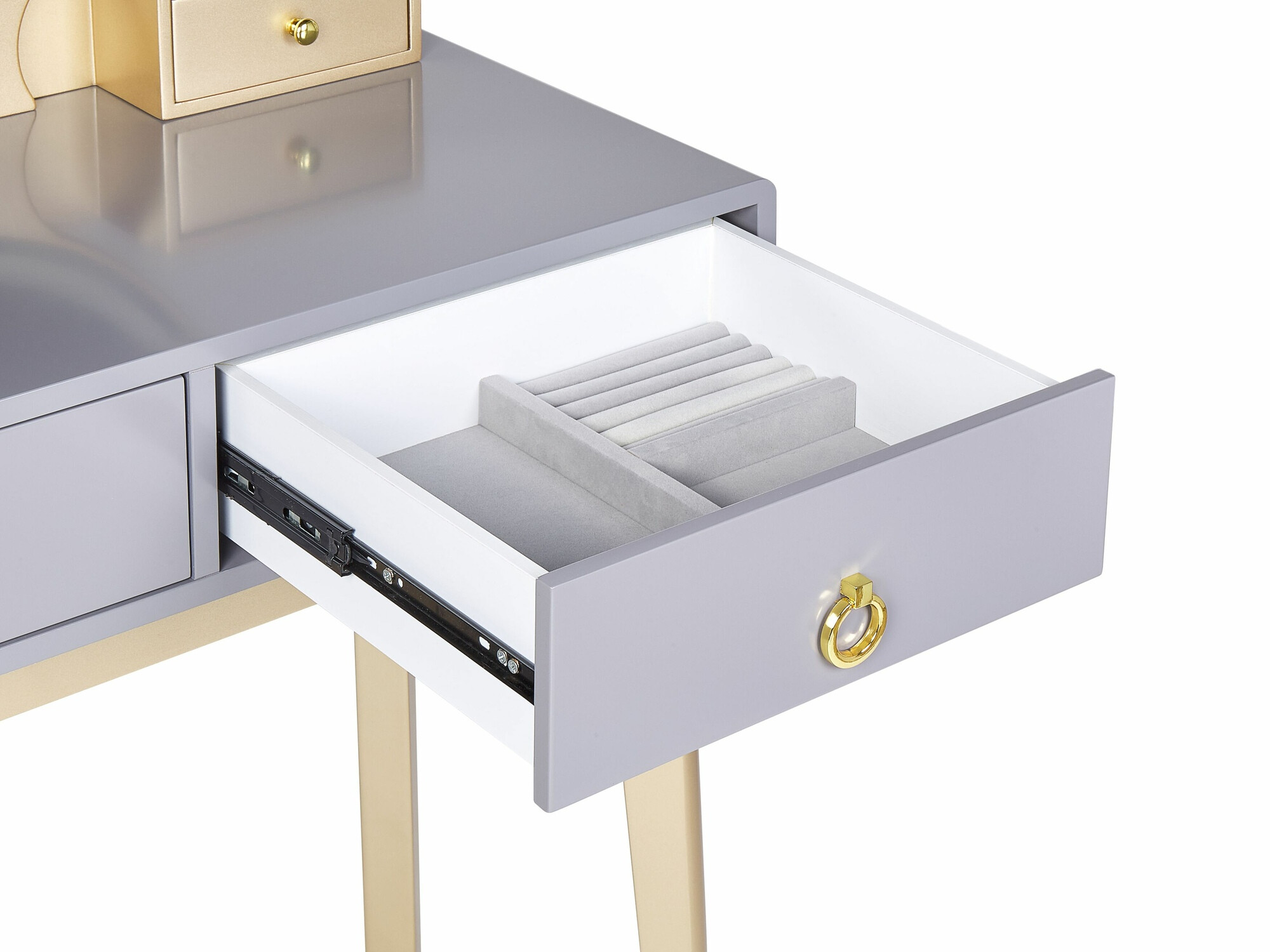 Toaletna mizica Berwyn 830 (Siva + Zlata)