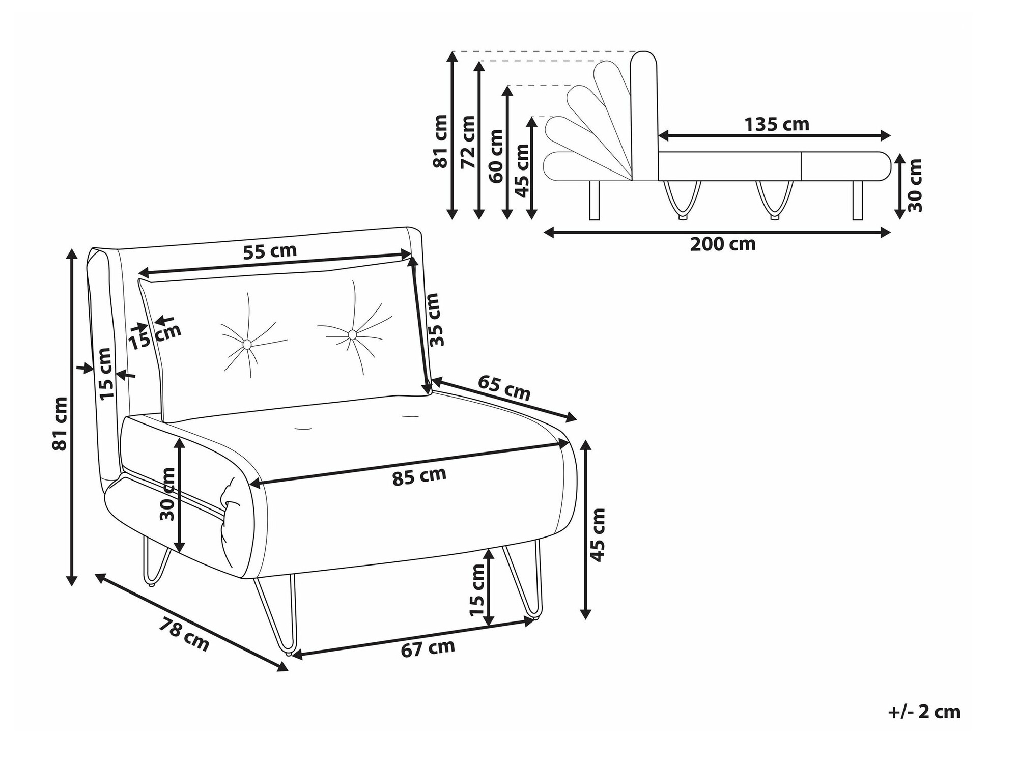 Fotelj Berwyn 1759 (Siva)