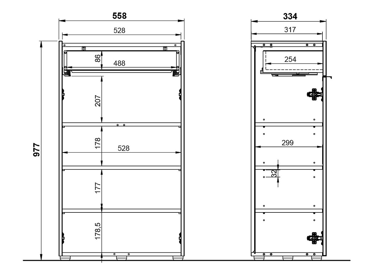 Prostostoječa Kopalniška omarica Ventei 102 (Grafit + Navarra hrast)