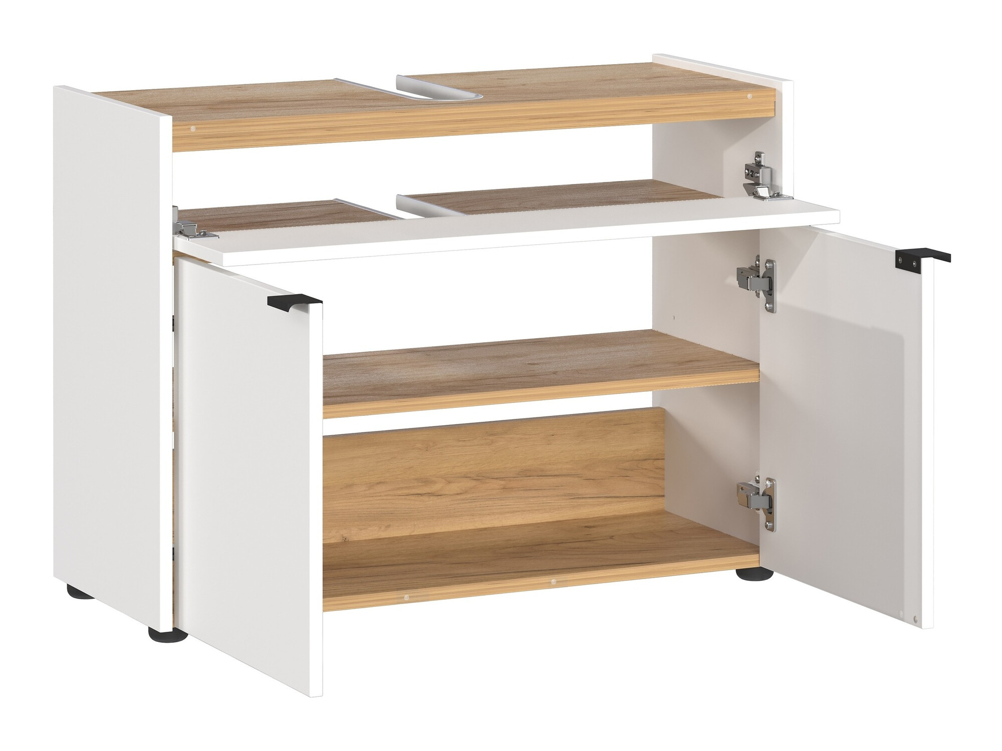 Kopalniški komplet Ventei 104 (Bela + Navarra hrast)