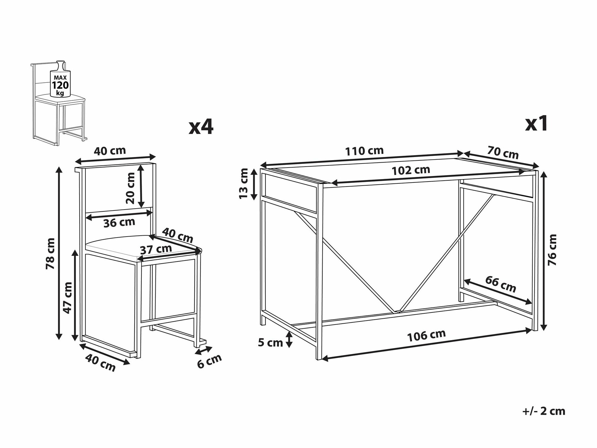 Jedilniški komplet Berwyn 1761