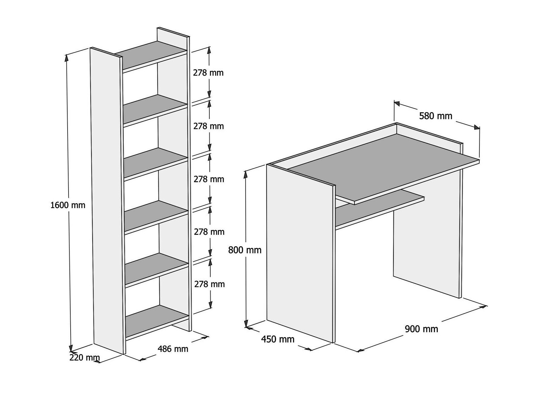 Komplet za domačo pisarno Kailua 2034