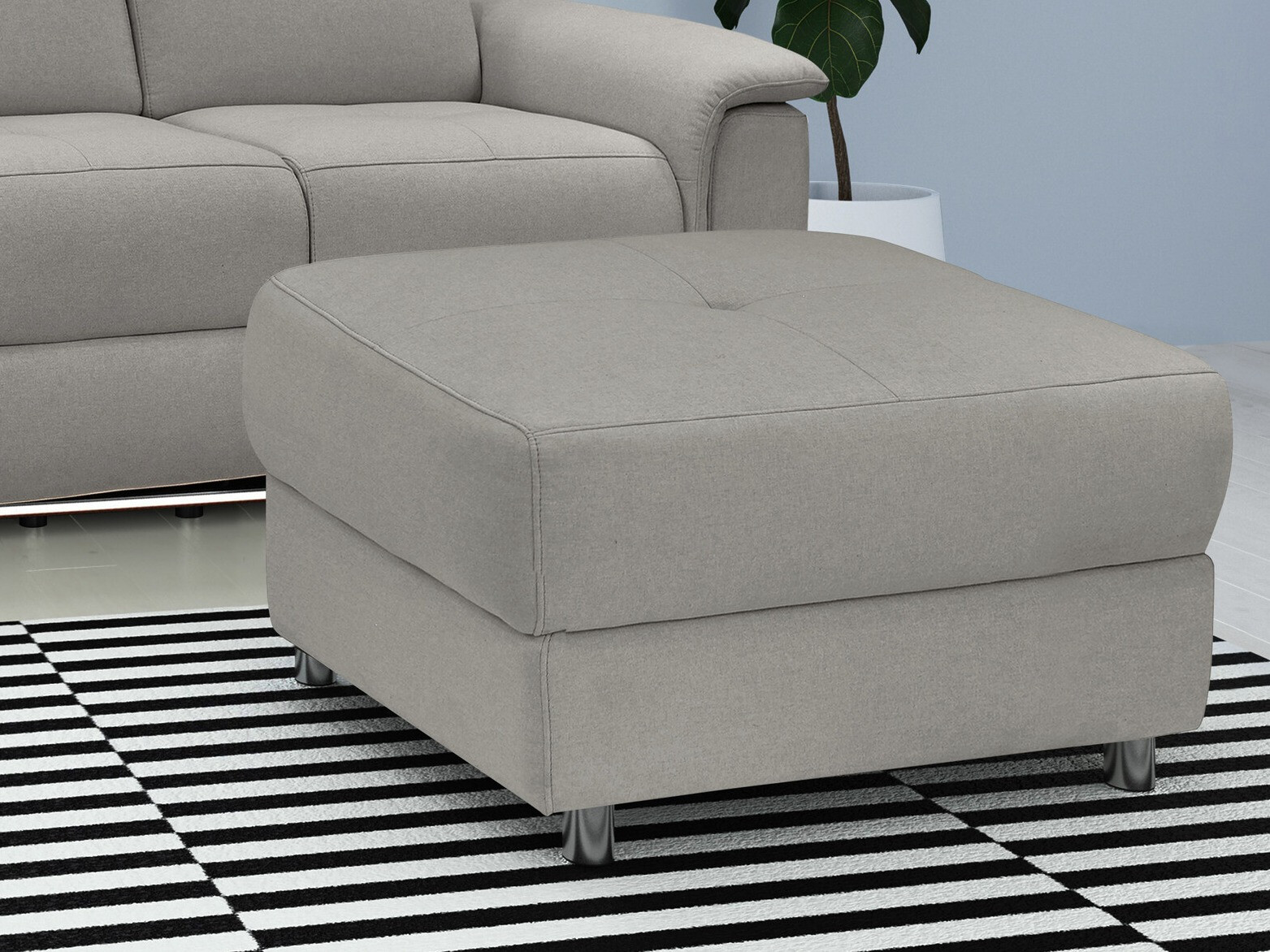 Klop z oblazinjenjem Denton 1312 (Svetlo siva)