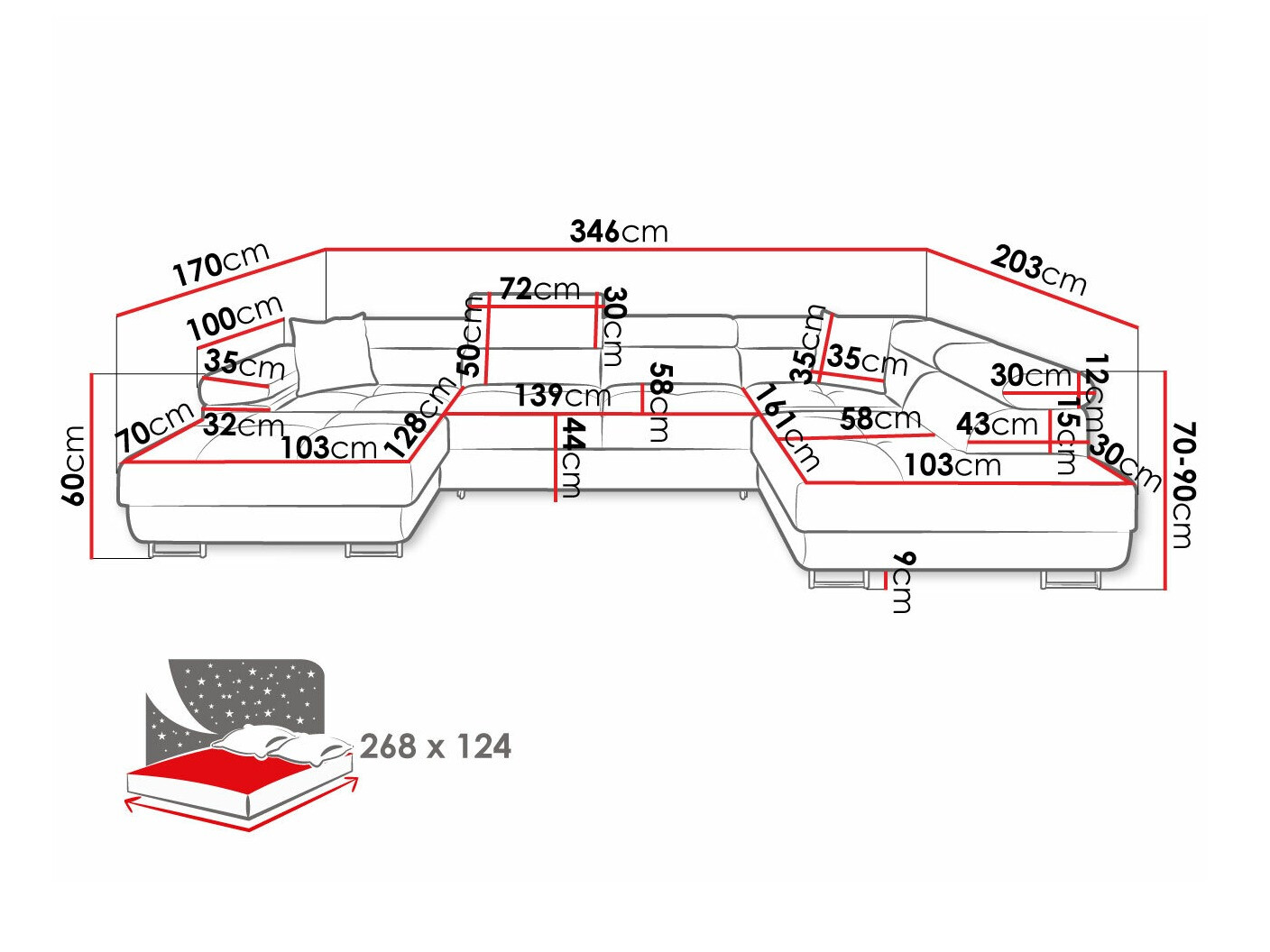 Kotna garnitura Comfivo Eliferu 103 (Manila 02)