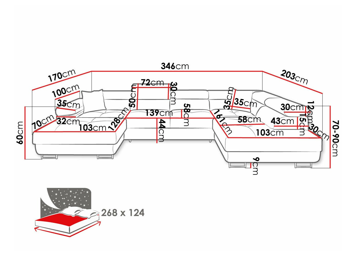 Kotna garnitura Comfivo Eliferu 103 (Poso 110)