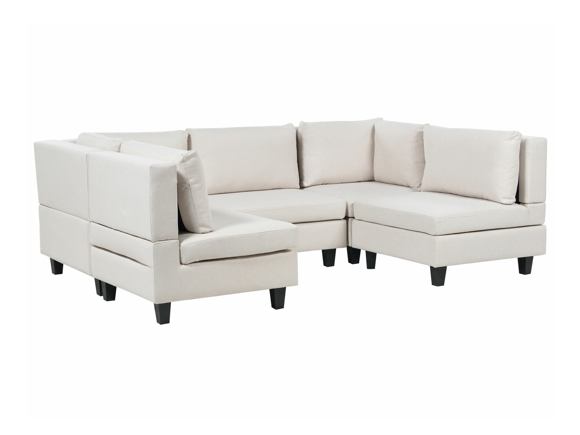 Modularna kotna sedežna garnitura Elbmeli 104 (Bež)