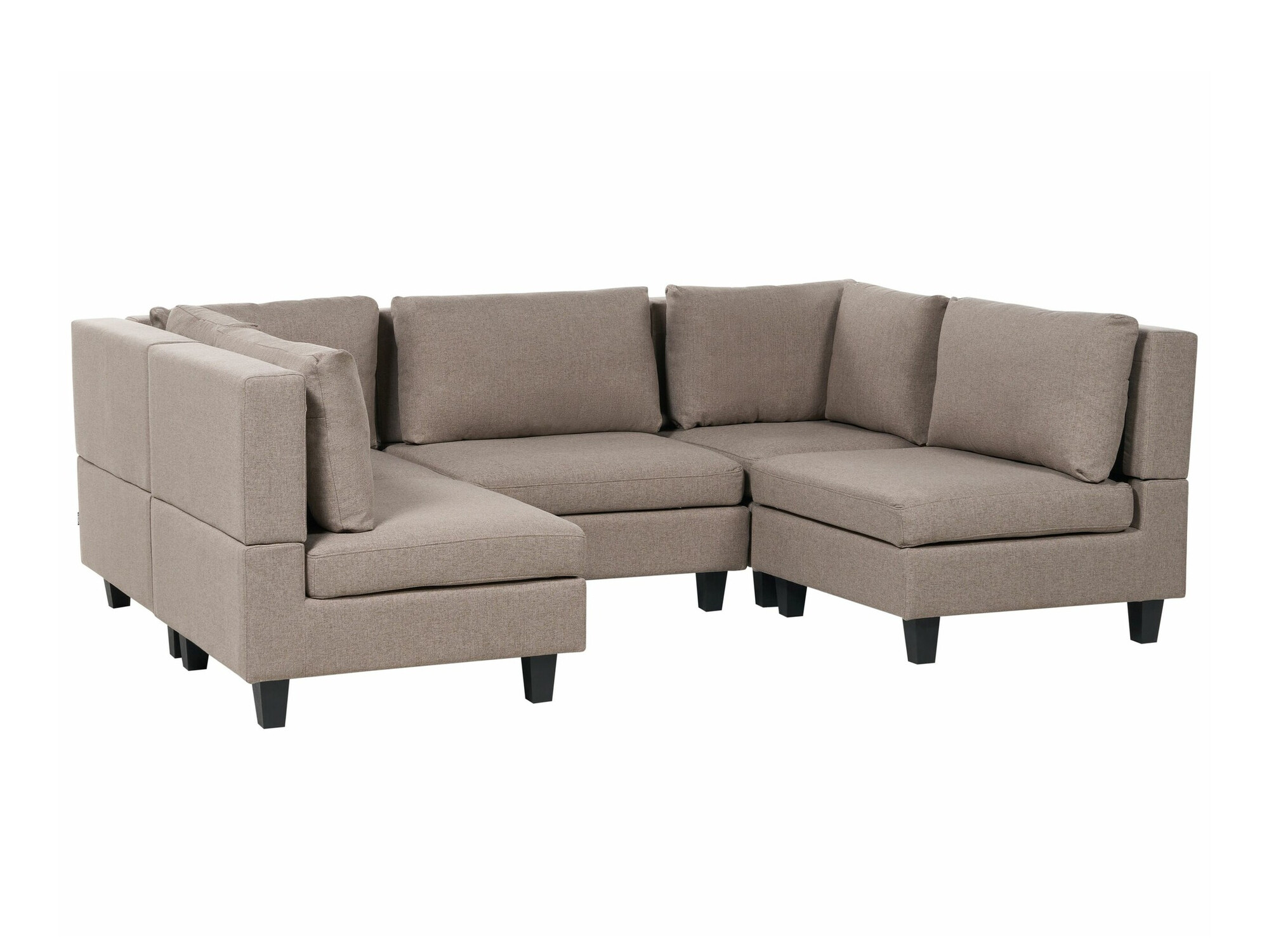 Modularna kotna sedežna garnitura Elbmeli 104 (Rjava)