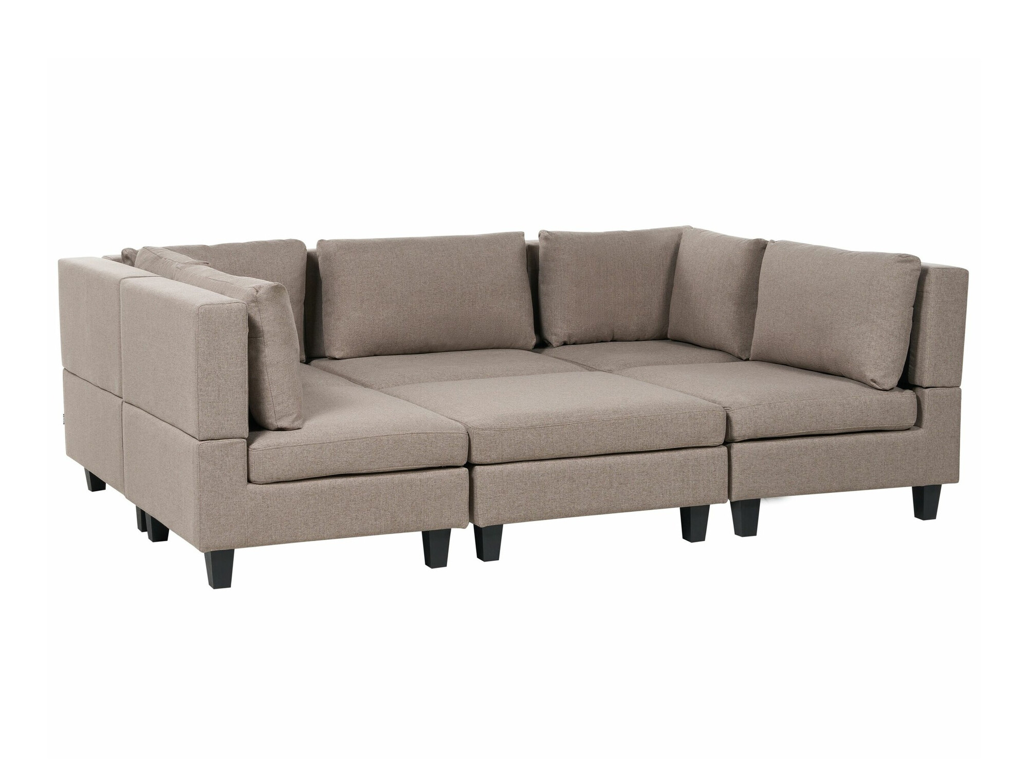 Modularna kotna sedežna garnitura Elbmeli 104 (Rjava)