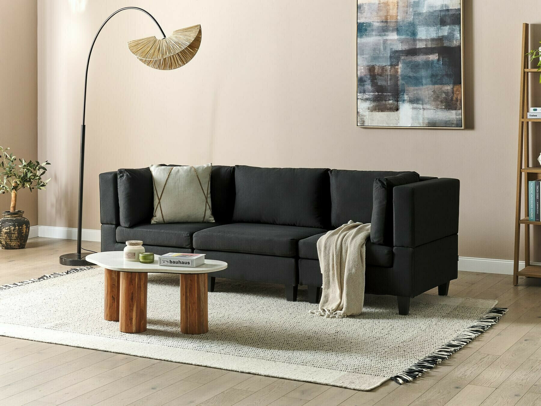 Modularni sedežni element Elbmeli 102 (Črna)