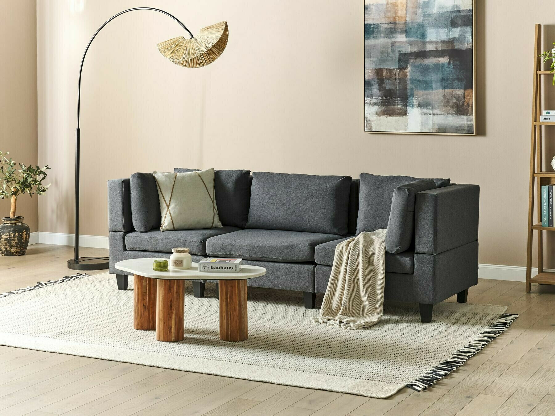 Modularni sedežni element Elbmeli 102 (Temno siva)