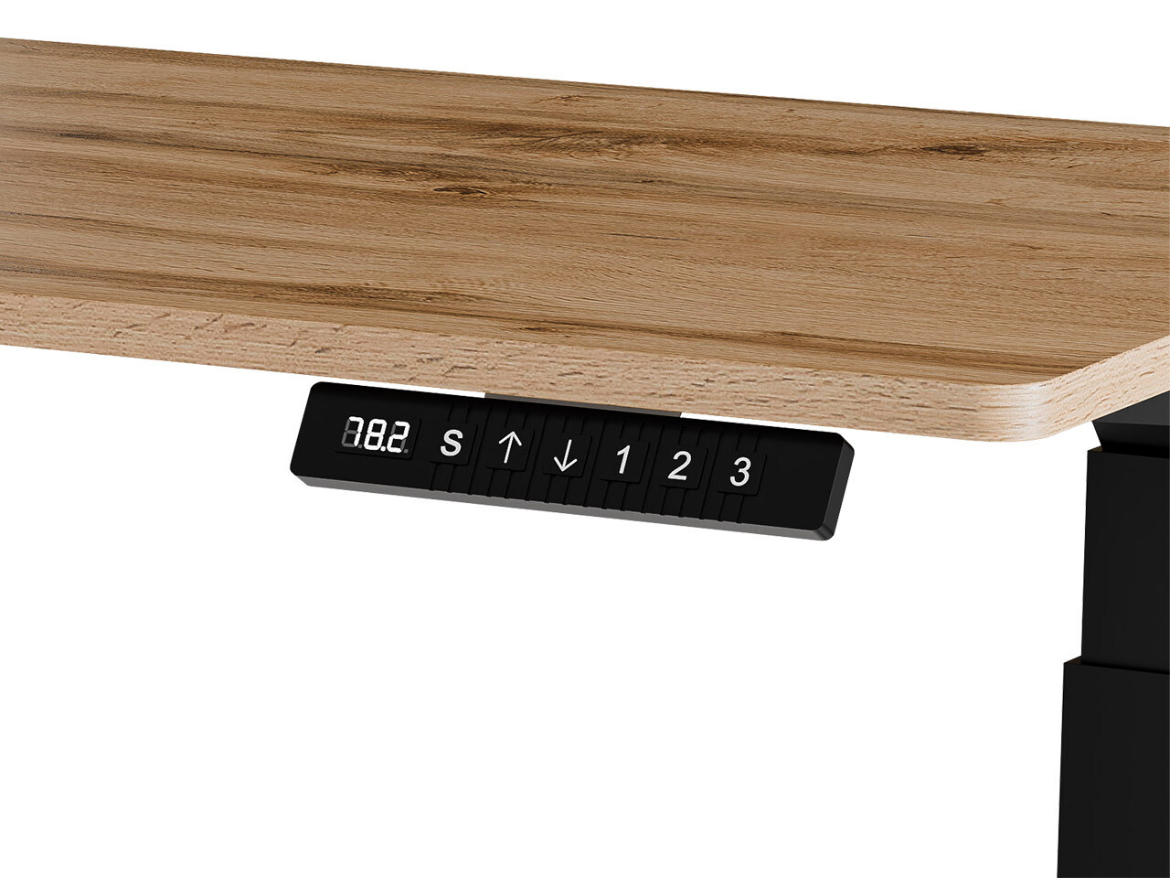 Dvižna pisalna miza Charlotte 195 (Bela + Črna)