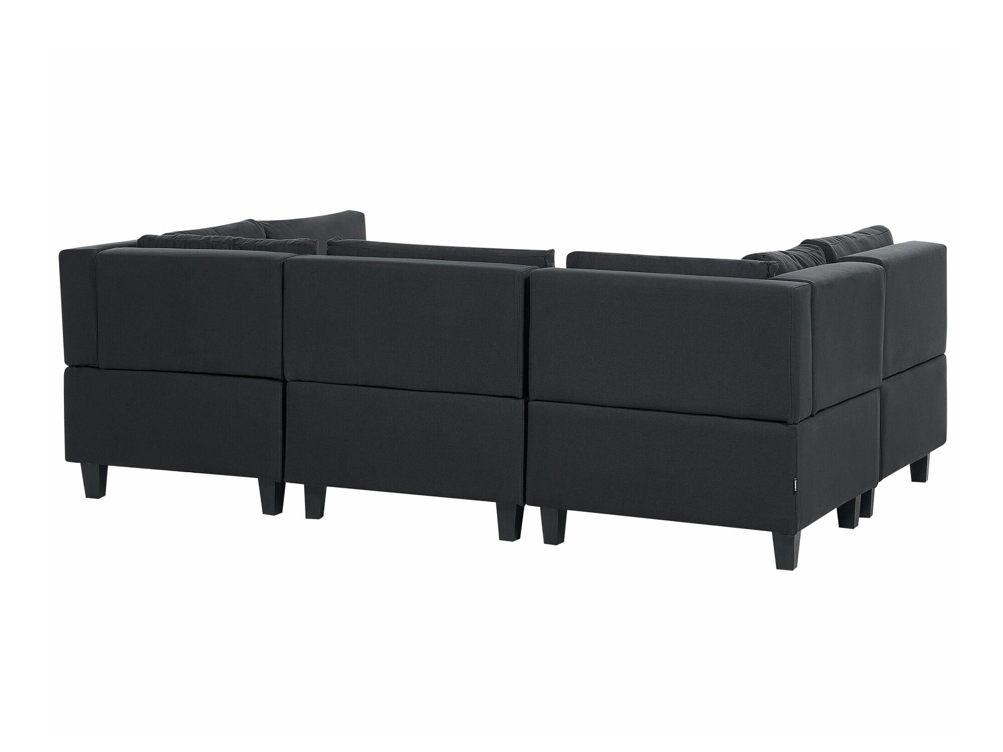 Modularna kotna sedežna garnitura Elbmeli 104 (Črna)