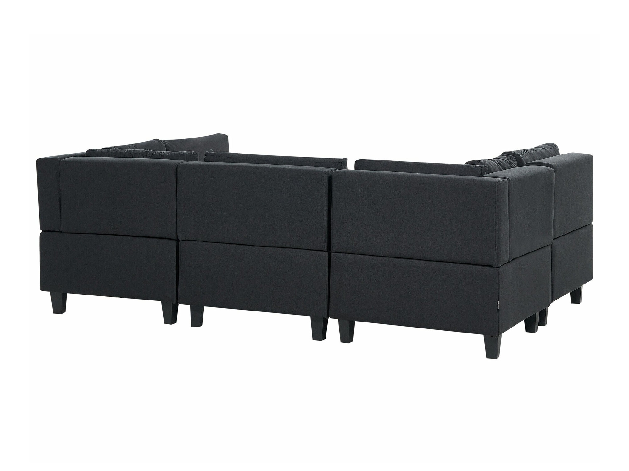 Modularna kotna sedežna garnitura Elbmeli 104 (Črna)