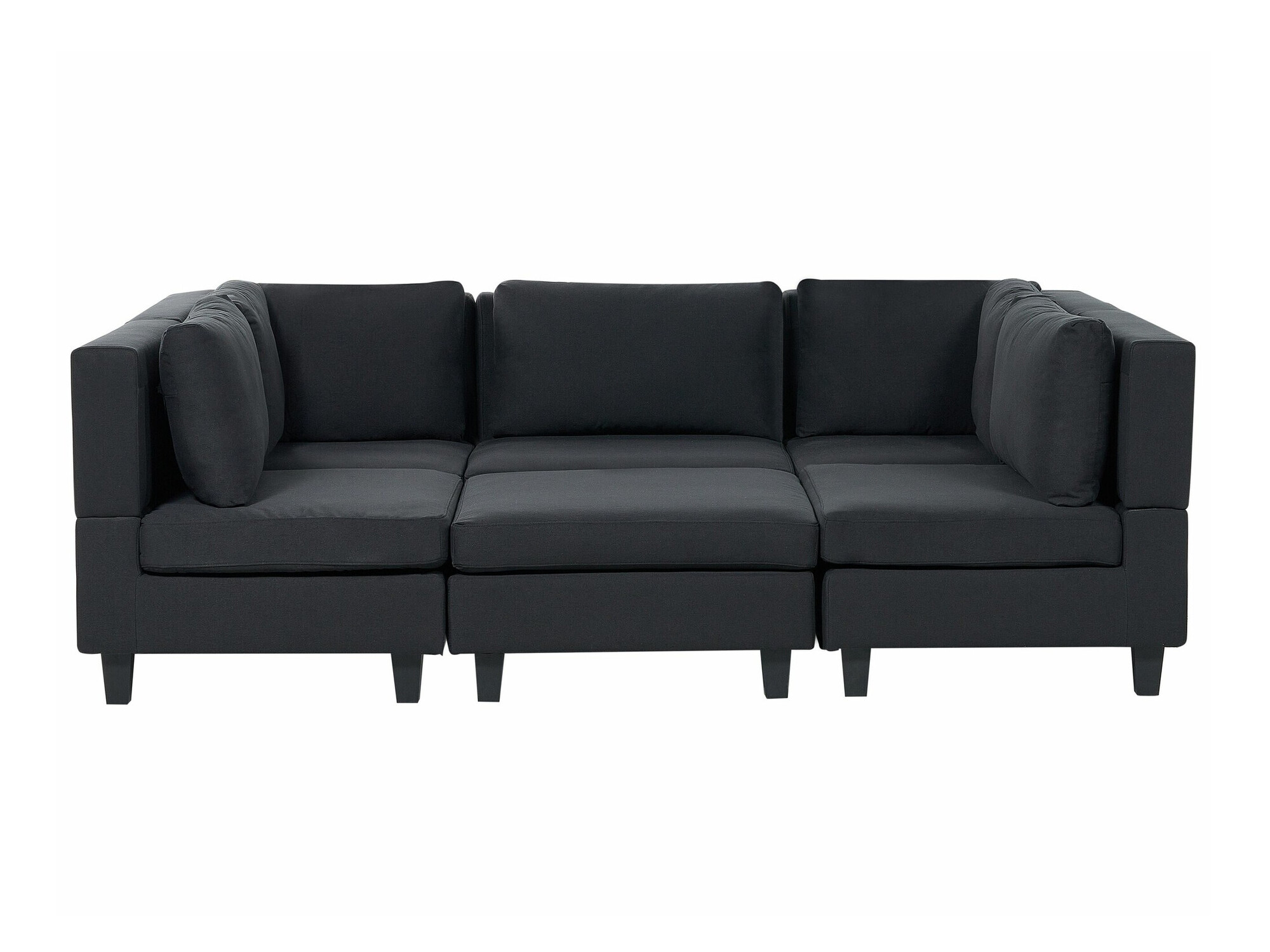Modularna kotna sedežna garnitura Elbmeli 104 (Črna)