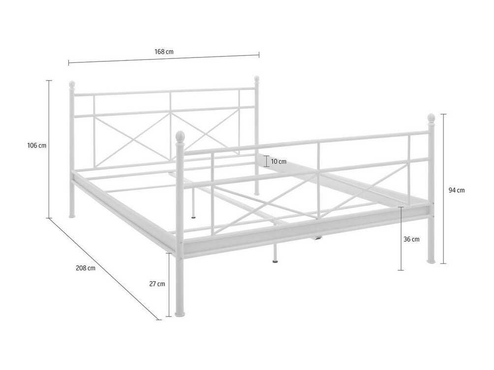 Postelja Denton 153 (Bela)