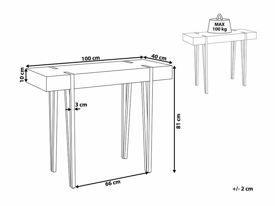 Konzolna miza Berwyn 688 (Temen les)