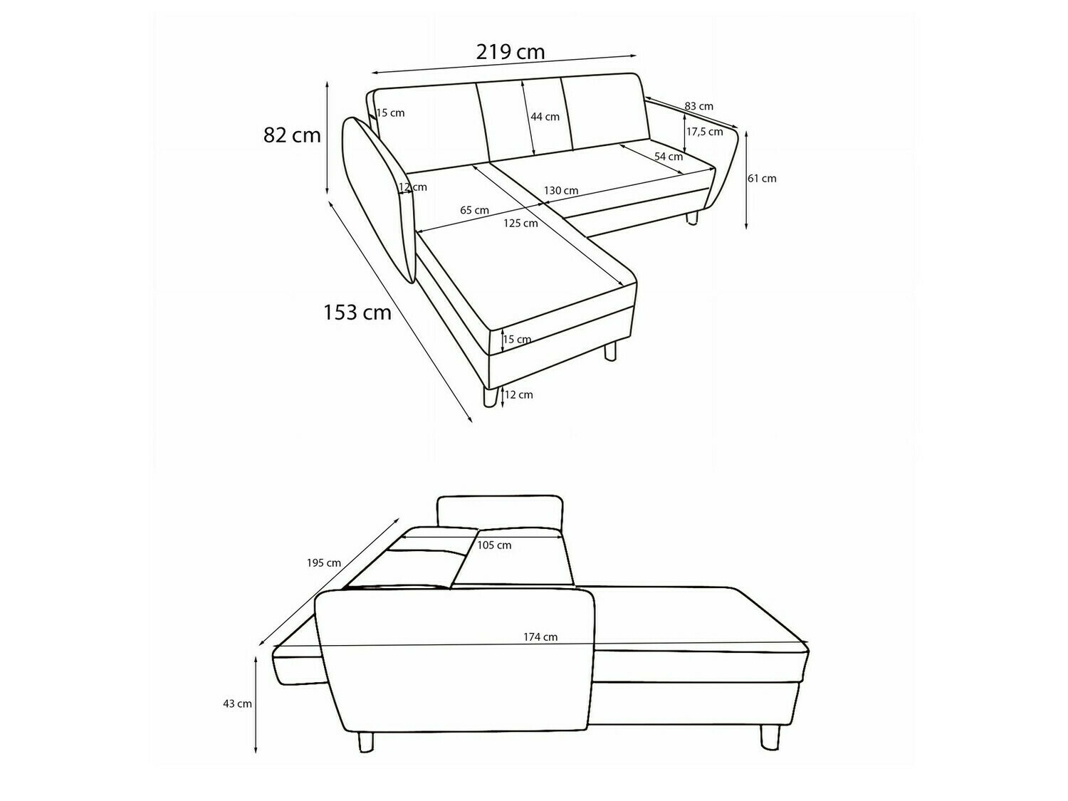 Kotna garnitura Tulsa 557 (Antracit)