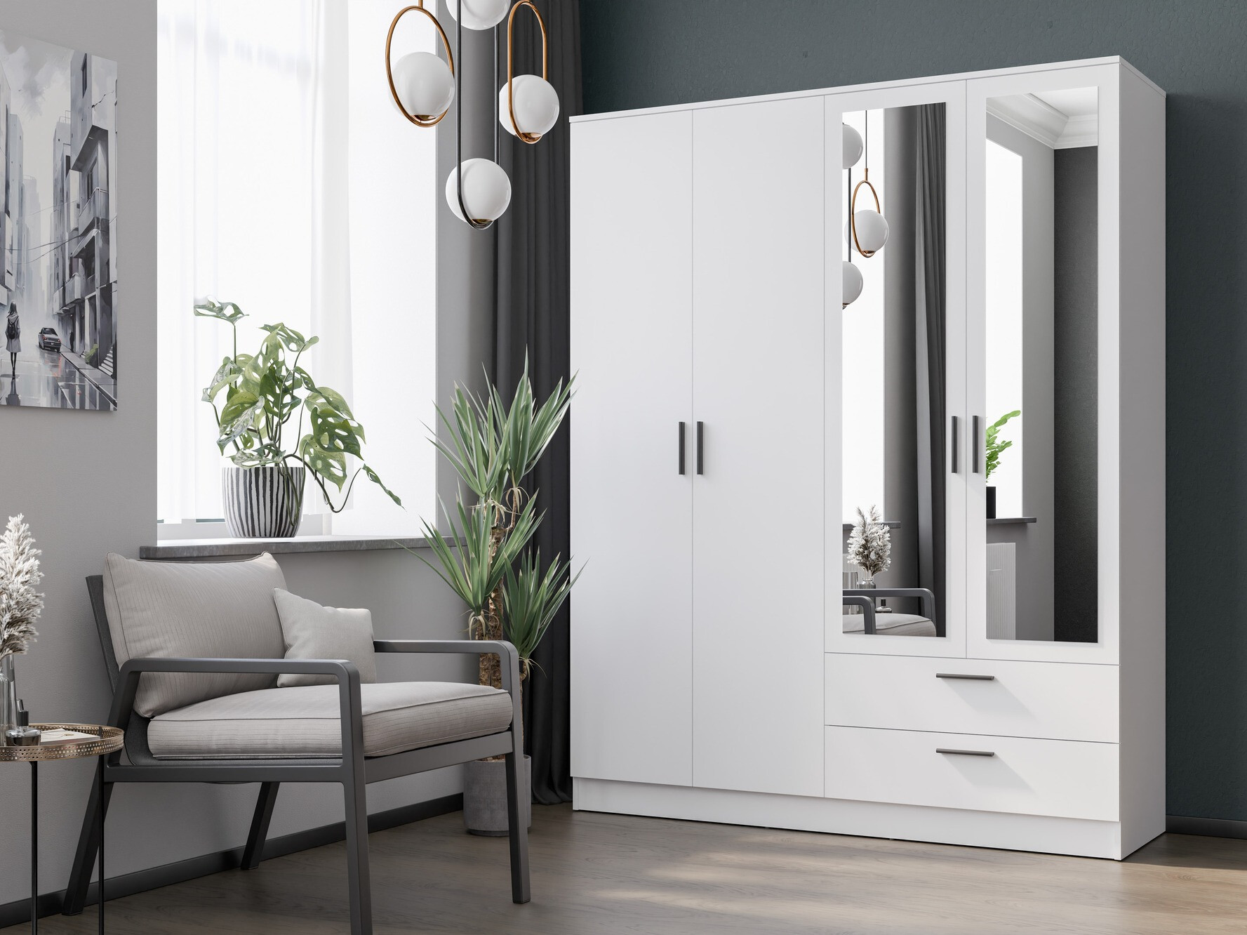 Garderobna omara Orlando 223 (Bela)