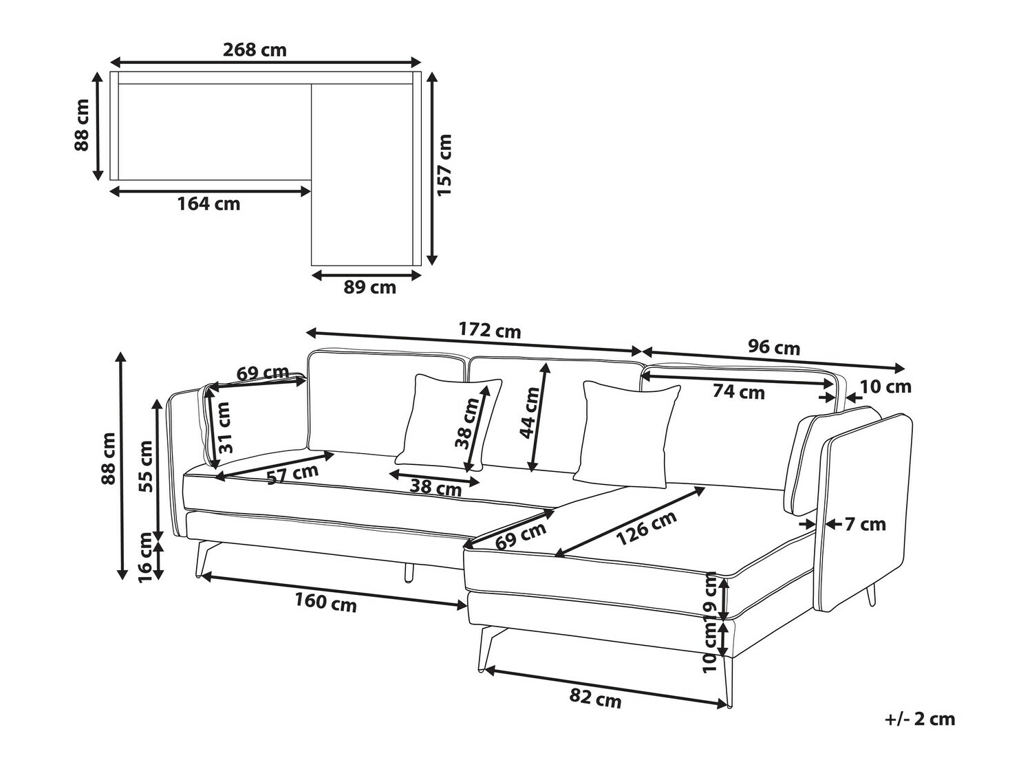 Kotna garnitura Berwyn 622 (Bež)