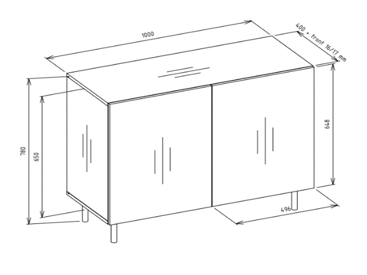 Omarica Romseru 100 (Modra + Artisan hrast)