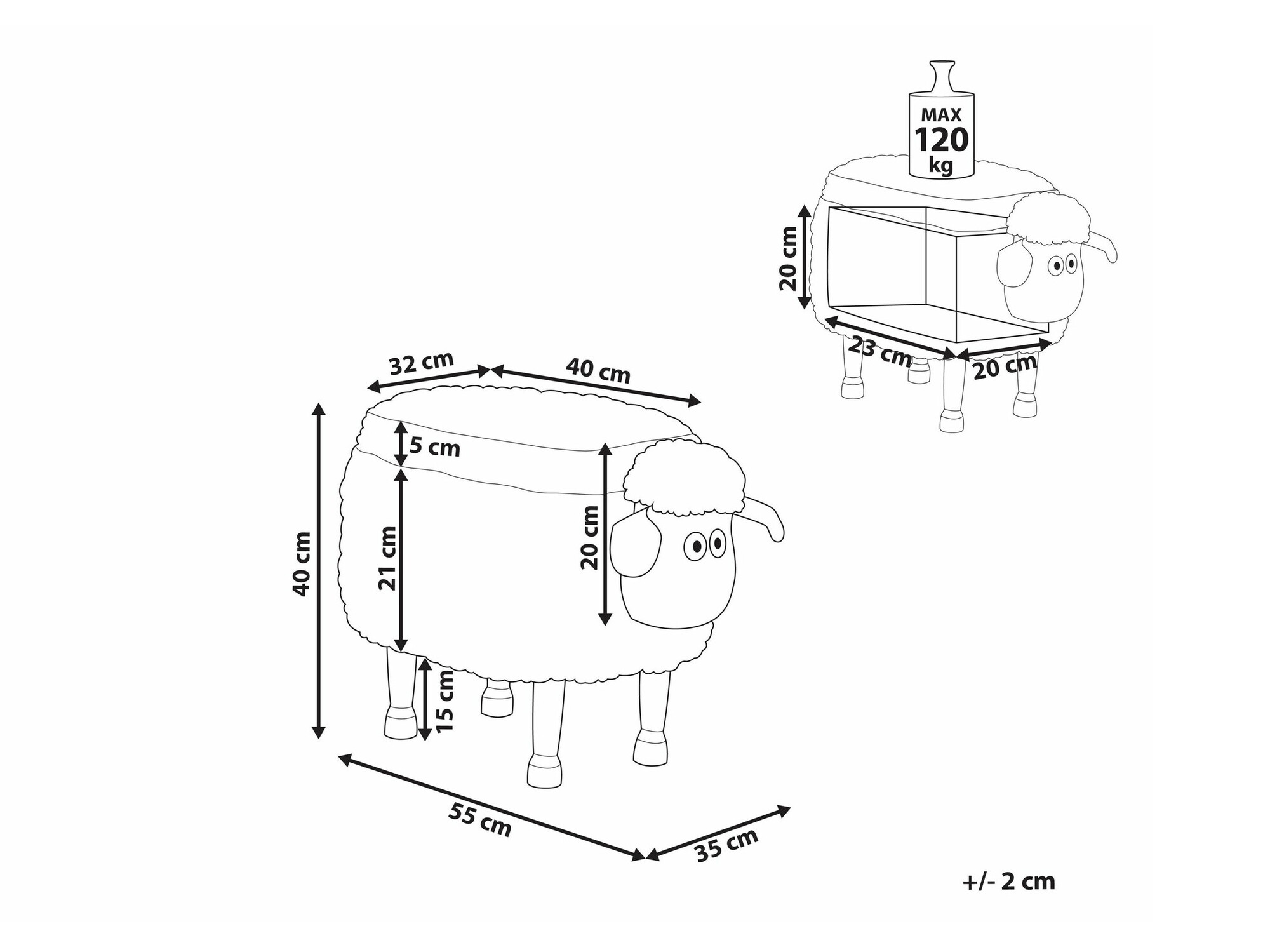 Tabure Berwyn 1792 (Rjava)