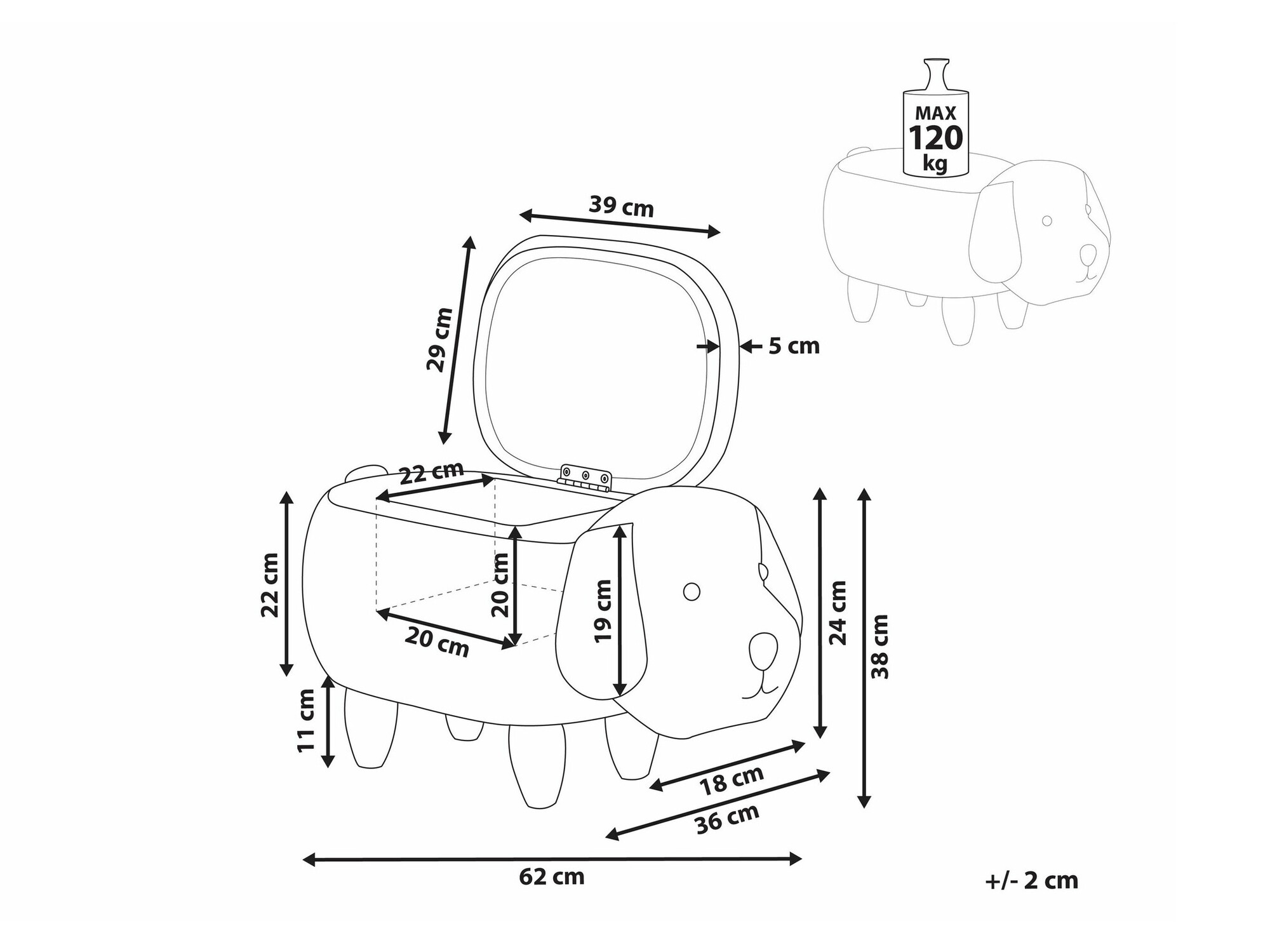 Tabure Berwyn 1793 (Bež)