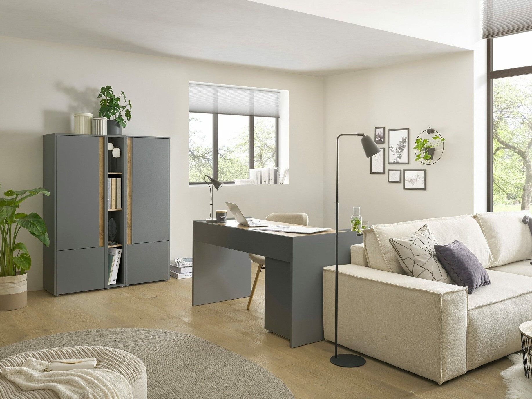 Regal Elbsori 106 (Antracit + Wotan hrast)