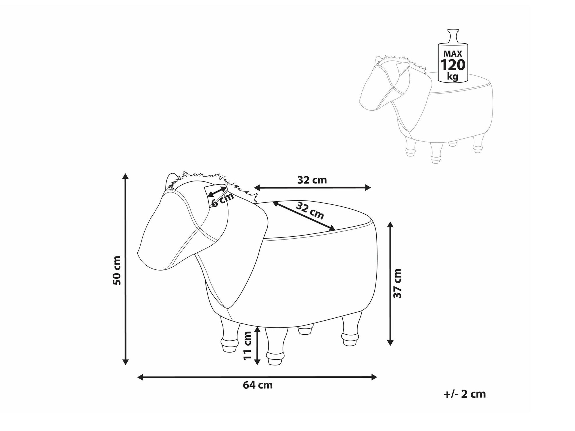 Tabure Berwyn 1796 (Bež)