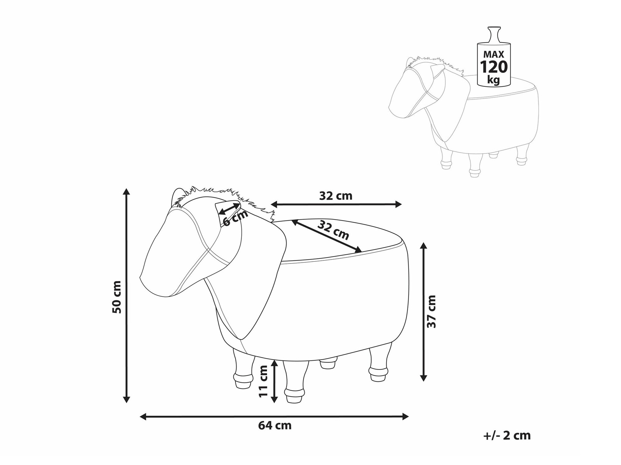 Tabure Berwyn 1796 (Rjava)