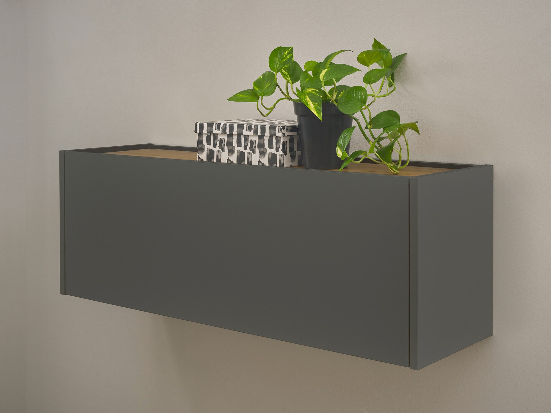 Stenska omarica Elbsori 109 (Antracit + Wotan hrast)