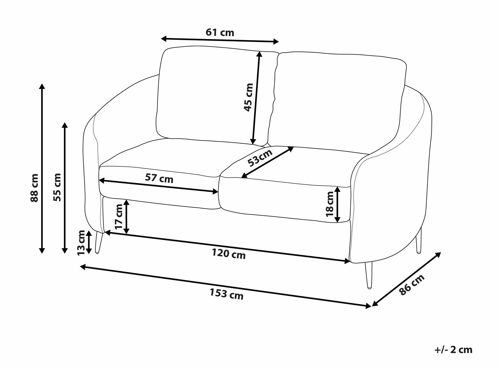 Kavč Berwyn 1802 (Siva)