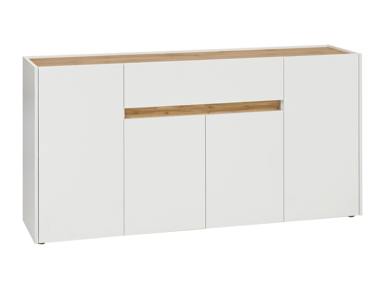 Komoda Elbsori 117 (Bela + Wotan hrast)