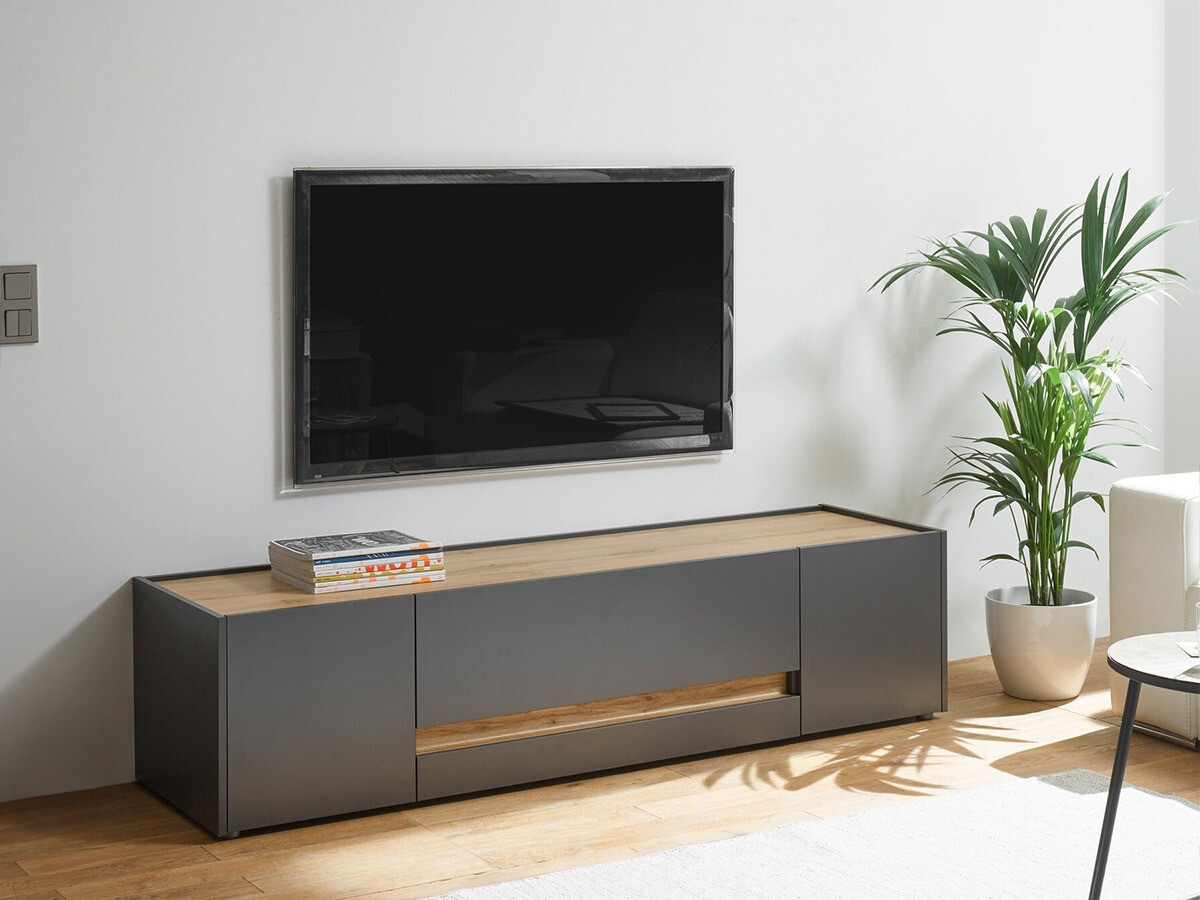 TV-omarica Elbsori 115 (Antracit + Wotan hrast)