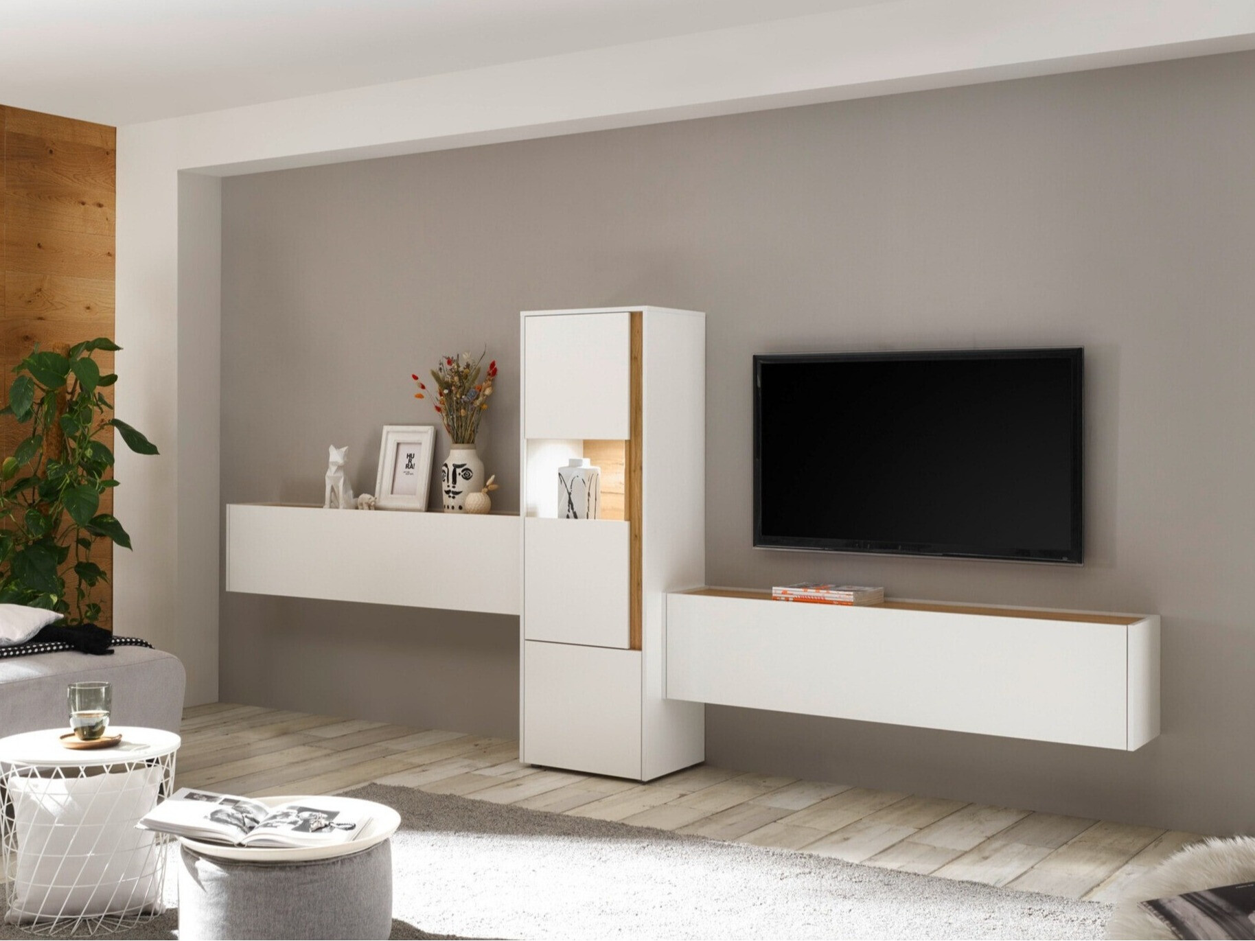 Dnevni prostor Elbsori 122 (Bela + Wotan hrast)