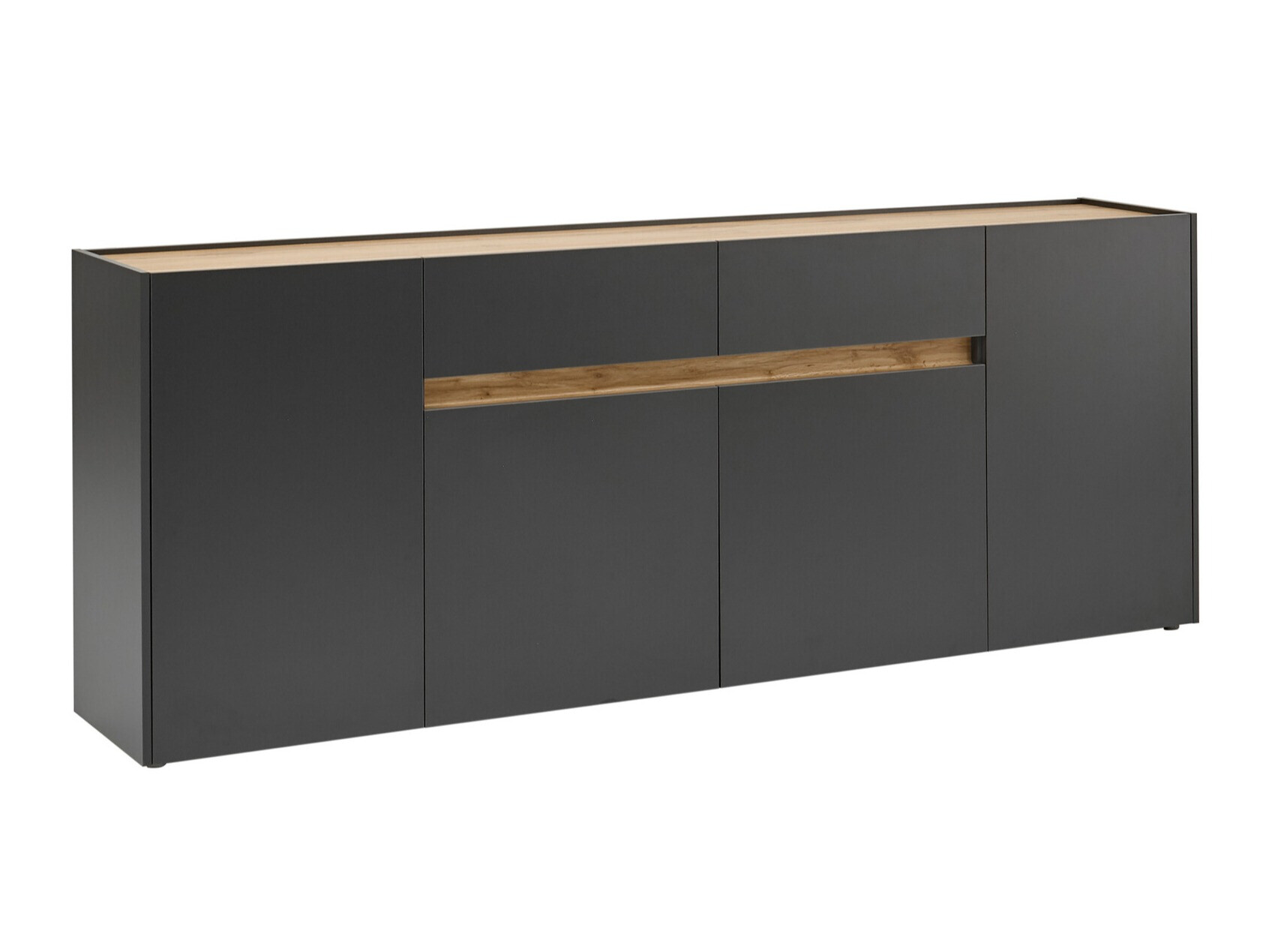 Komoda Elbsori 118 (Antracit + Wotan hrast)