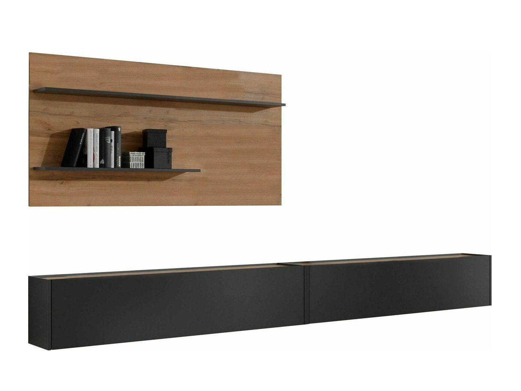 Komplet za dnevno sobo Elbsori 120 (Antracit + Wotan hrast)