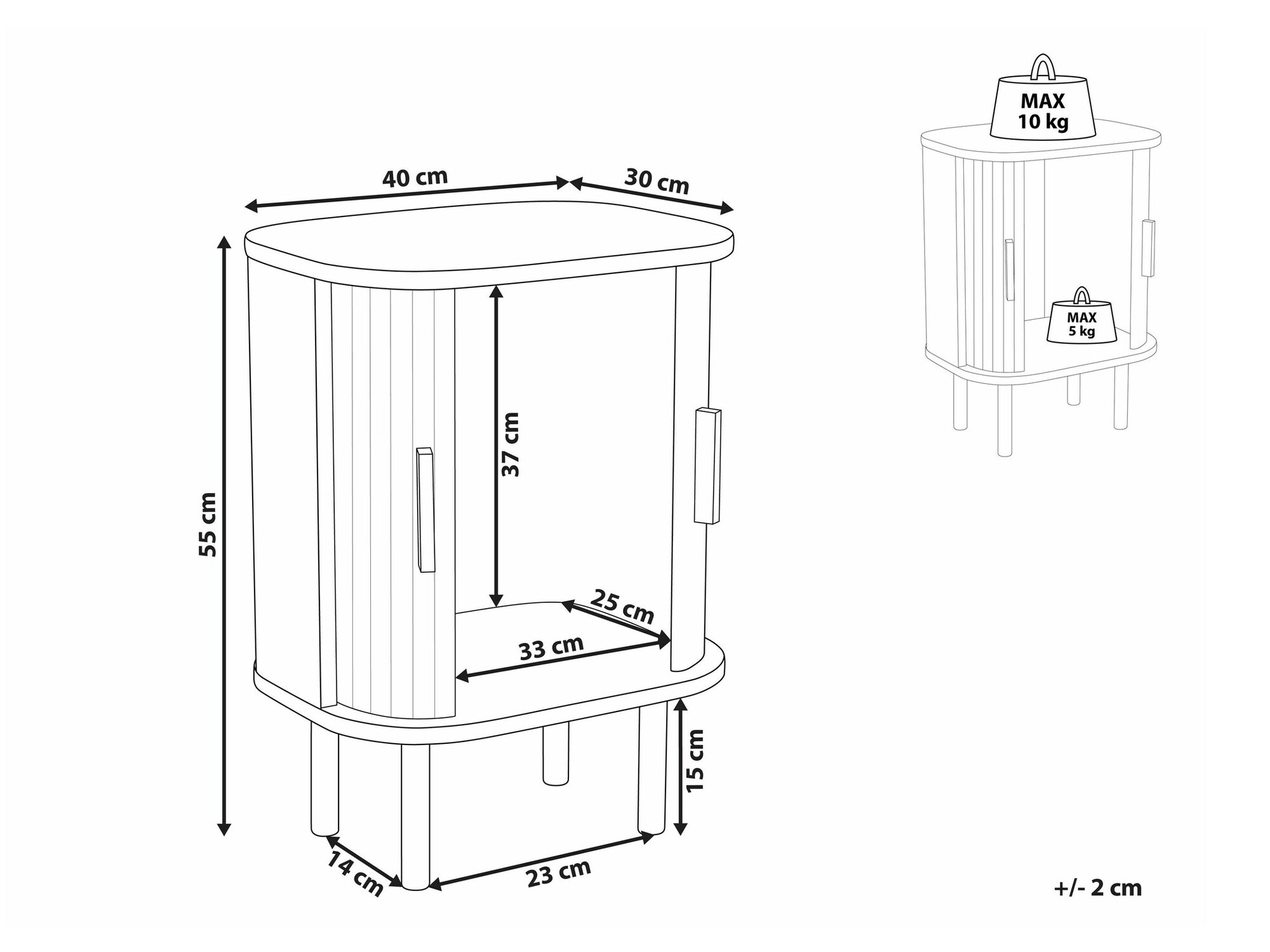 Nočna omarica Fencalu 111 (Svetel les)