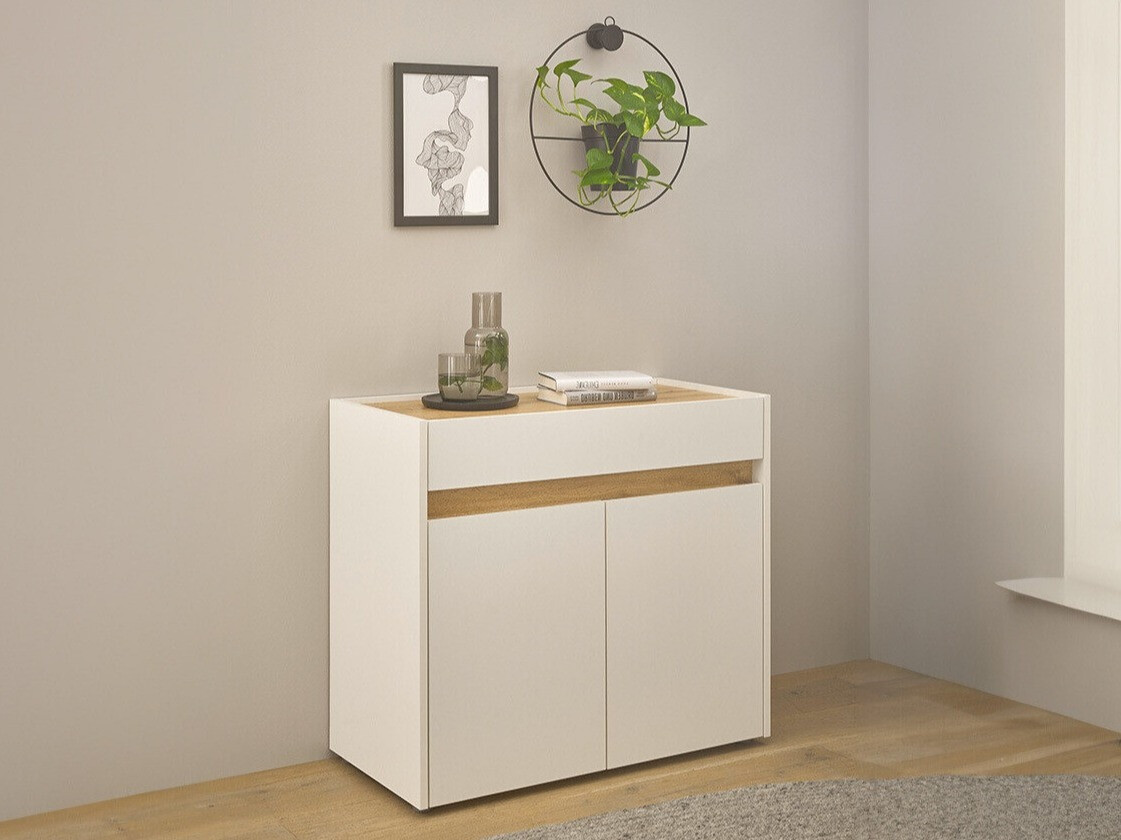 Komoda Elbsori 110 (Bela + Wotan hrast)