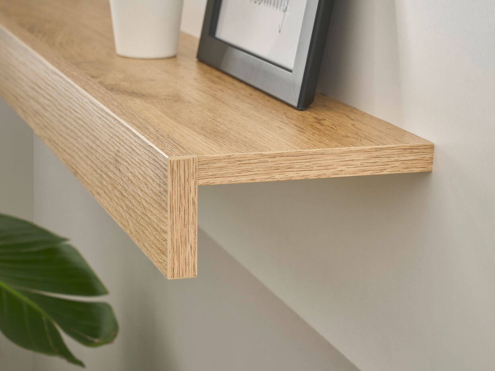 Stenska polica Elbsori 125 (Bela + Wotan hrast)