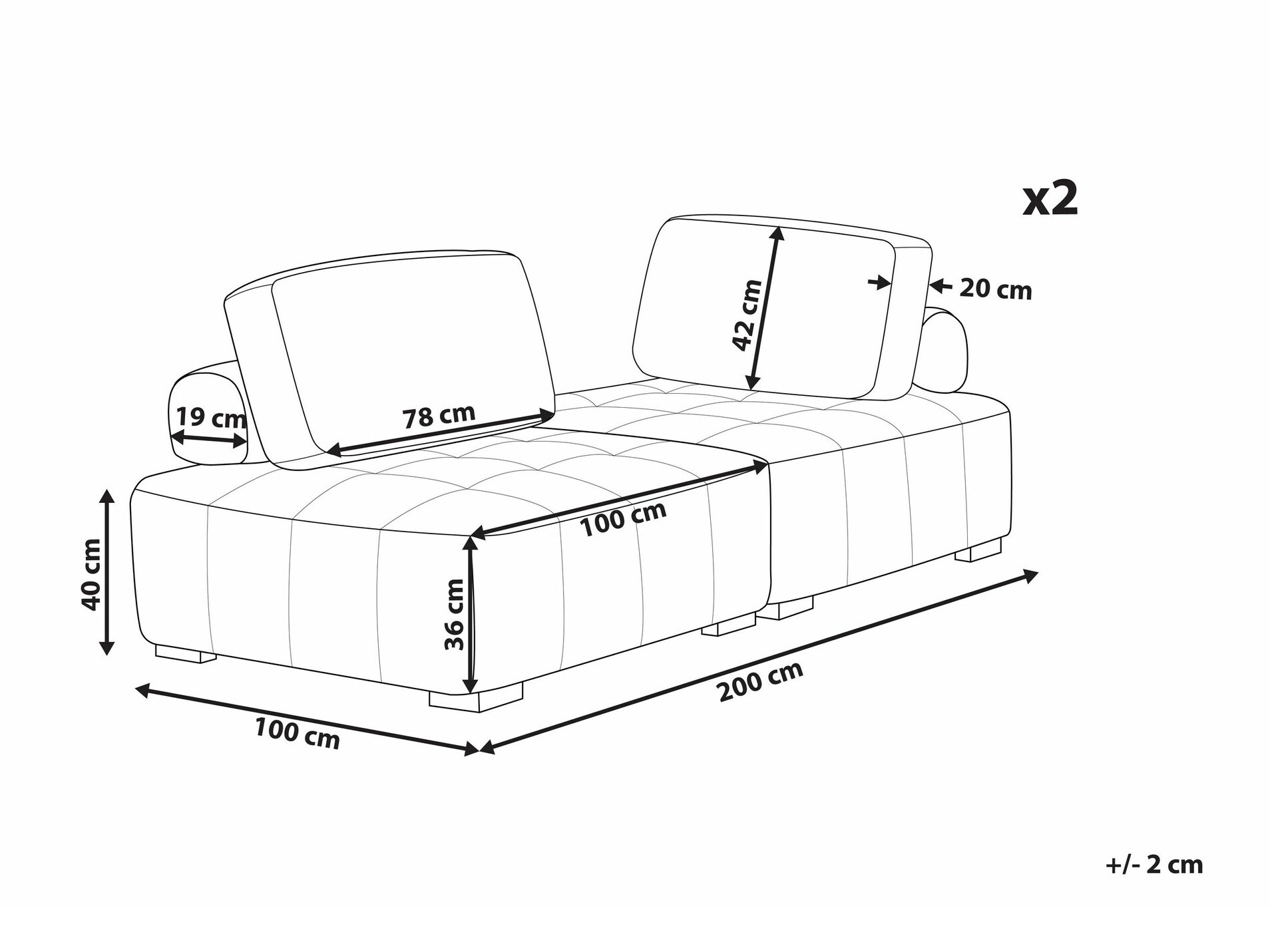 Komplet oblazinjenega pohištva Berwyn 1808 (Siva)