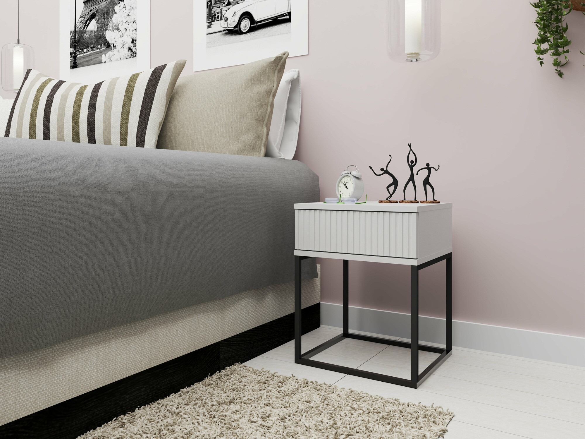 Nočna omarica Bristol 189 (Bela)