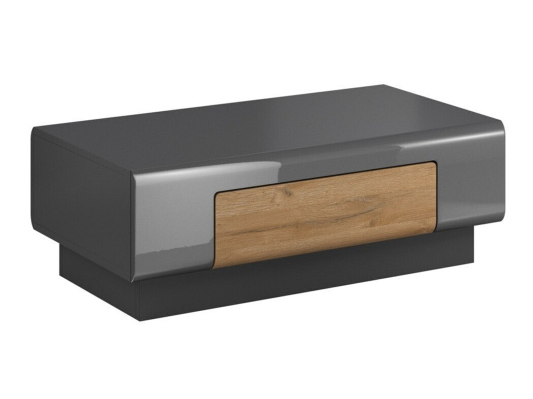 Klubska mizica Torsone 111 (Antracit + Gloss antracit + Hrast Grandson)